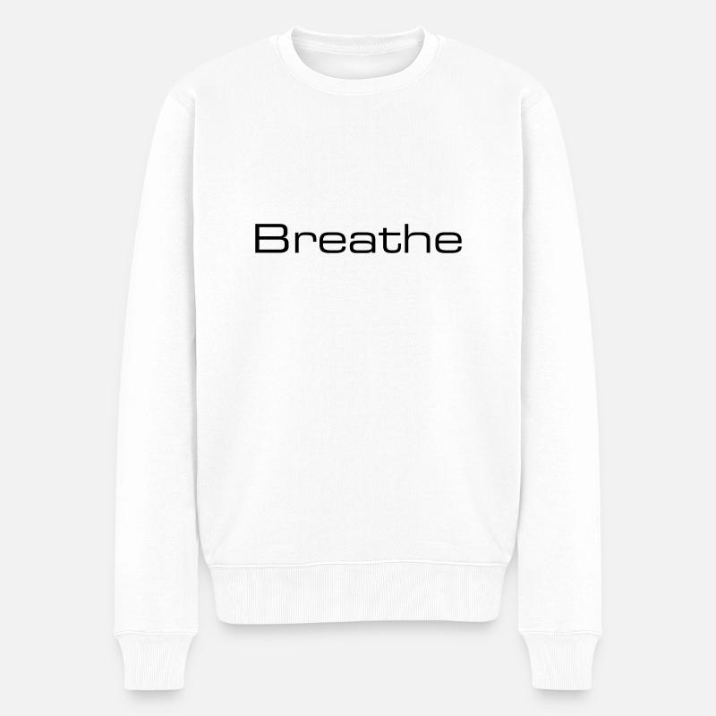 Atme - Breathe - Männer Premium Bio Pullover - Weiß
