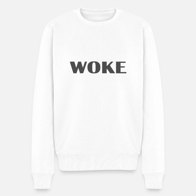 Weckte - Männer Premium Bio Pullover - Weiß