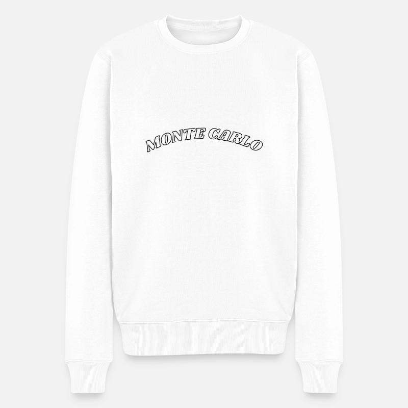 Monte Carlo - Männer Premium Bio Pullover - Weiß