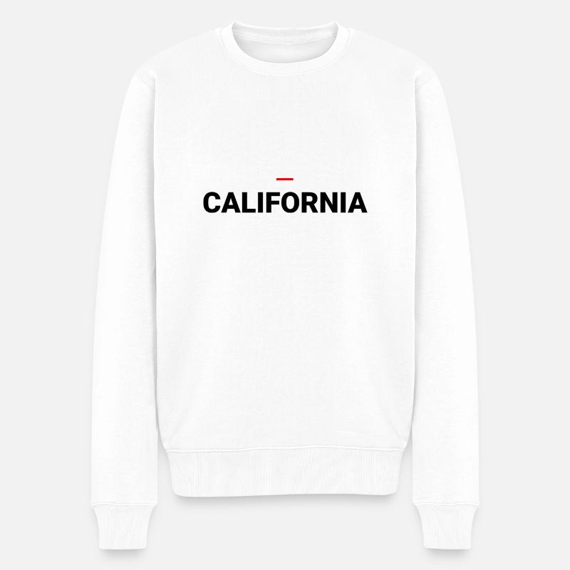 KALIFORNIEN - Männer Premium Bio Pullover - Weiß