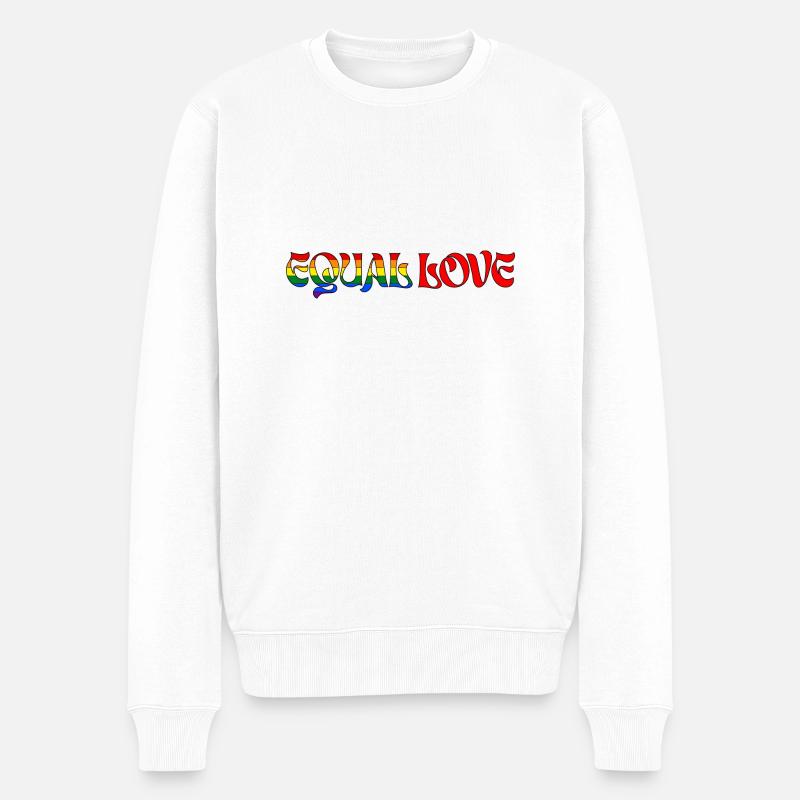 Equal Love - Männer Premium Bio Pullover - Weiß