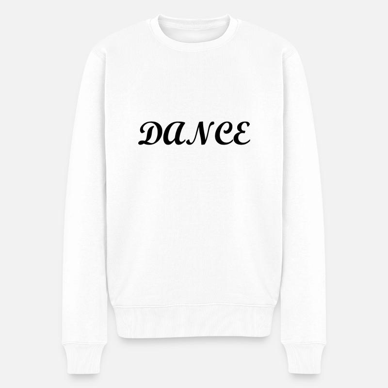 Dancing Dance Music - Männer Premium Bio Pullover - Weiß