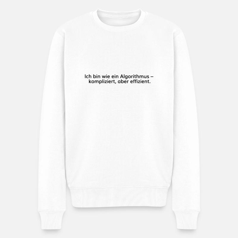 Mimikama Algorithmus - Männer Premium Bio Pullover - Weiß