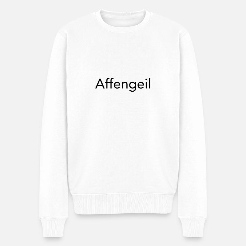 Affengeil - Männer Premium Bio Pullover - Weiß