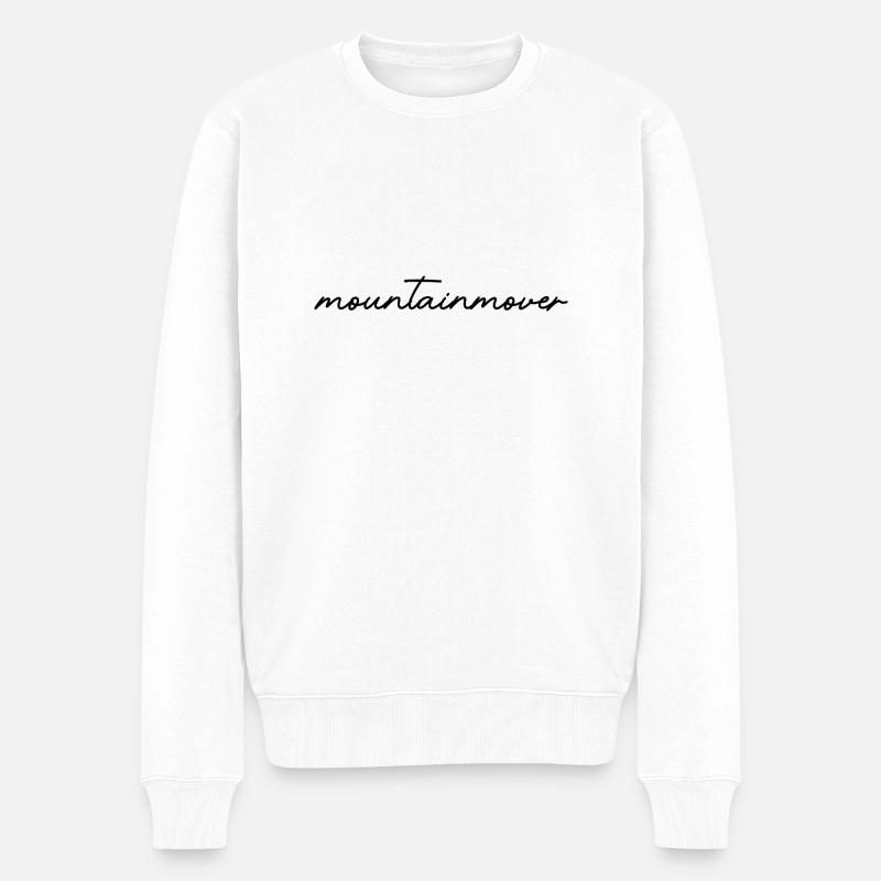 mountainmover - Männer Premium Bio Pullover - Weiß