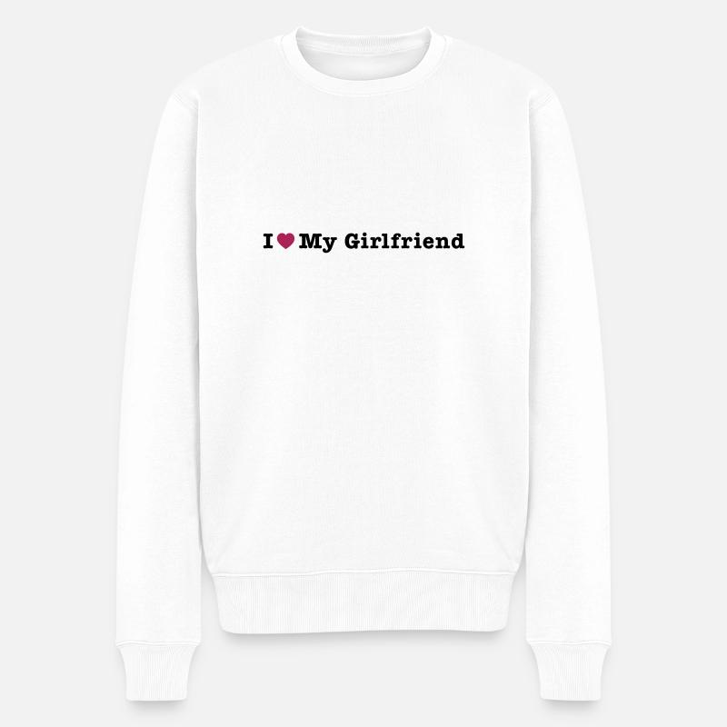 mp_i_love_my_girlfriend - Pull Premium bio Homme - blanc
