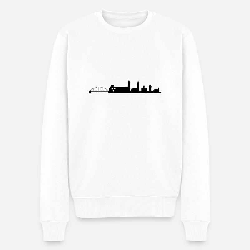 Skyline Moosburg 2 - Männer Premium Bio Pullover - Weiß