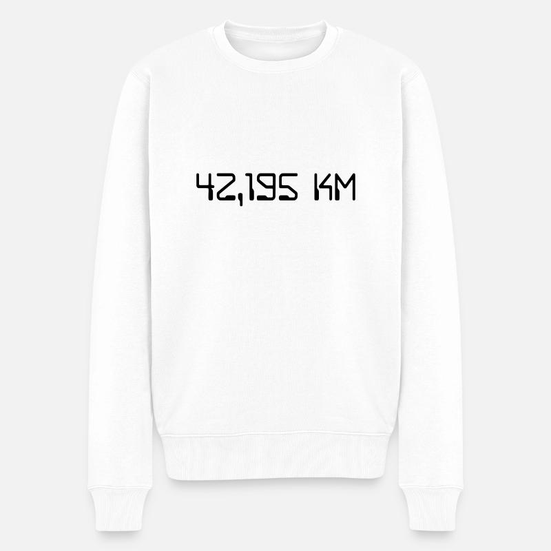 Marathon - Männer Premium Bio Pullover - Weiß