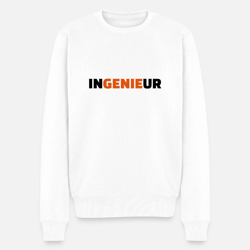 Ingenieur - Männer Premium Bio Pullover - Weiß