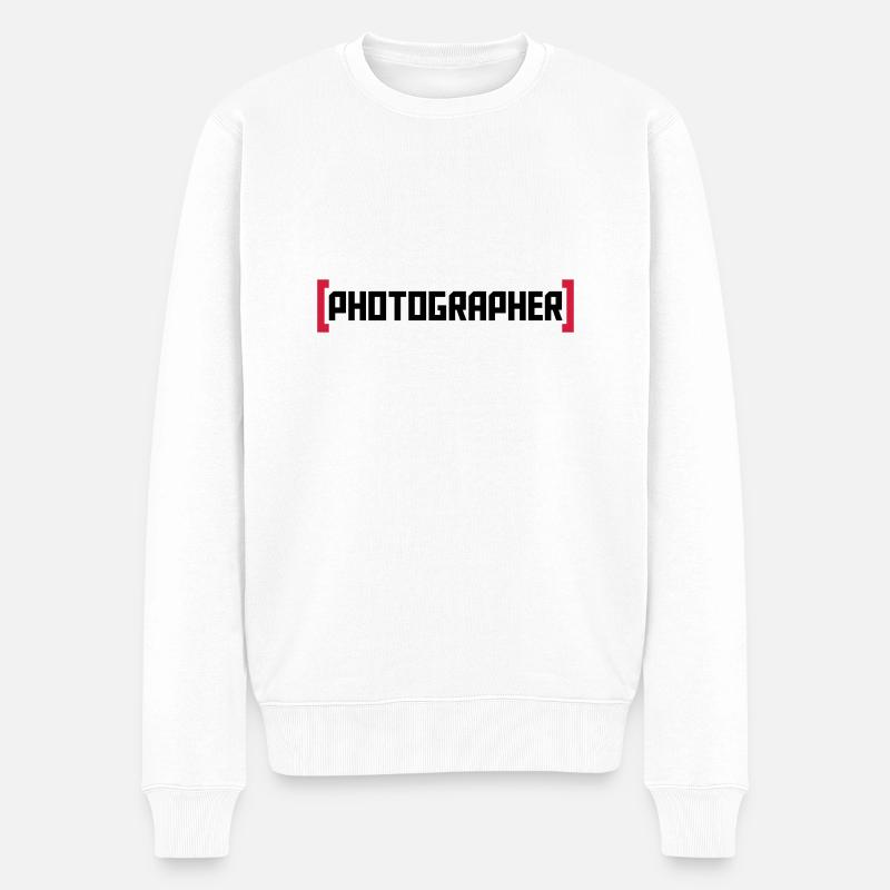 Photographer - Männer Premium Bio Pullover - Weiß