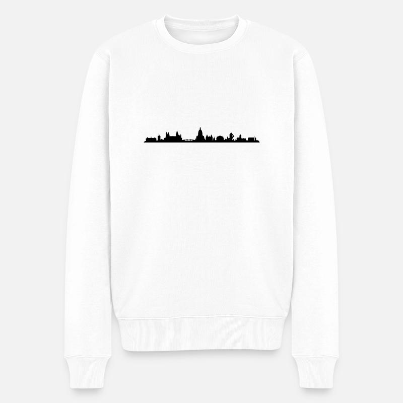 Skyline - Mainz - Männer Premium Bio Pullover - Weiß