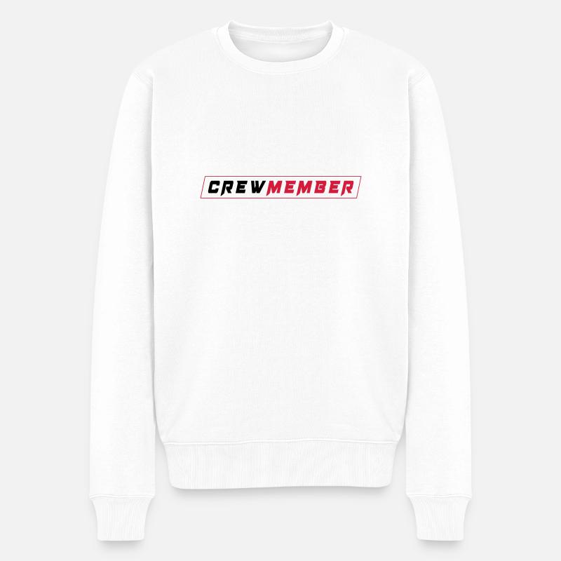 crew member - Männer Premium Bio Pullover - Weiß