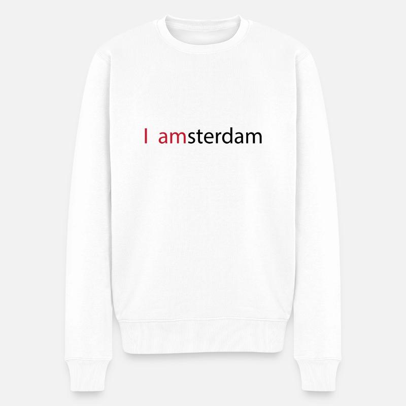 I amsterdam - Pull Premium bio Homme - blanc