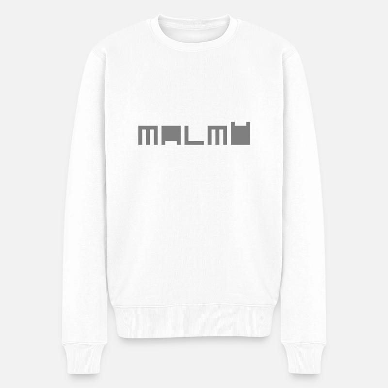 Malmö - Männer Premium Bio Pullover - Weiß
