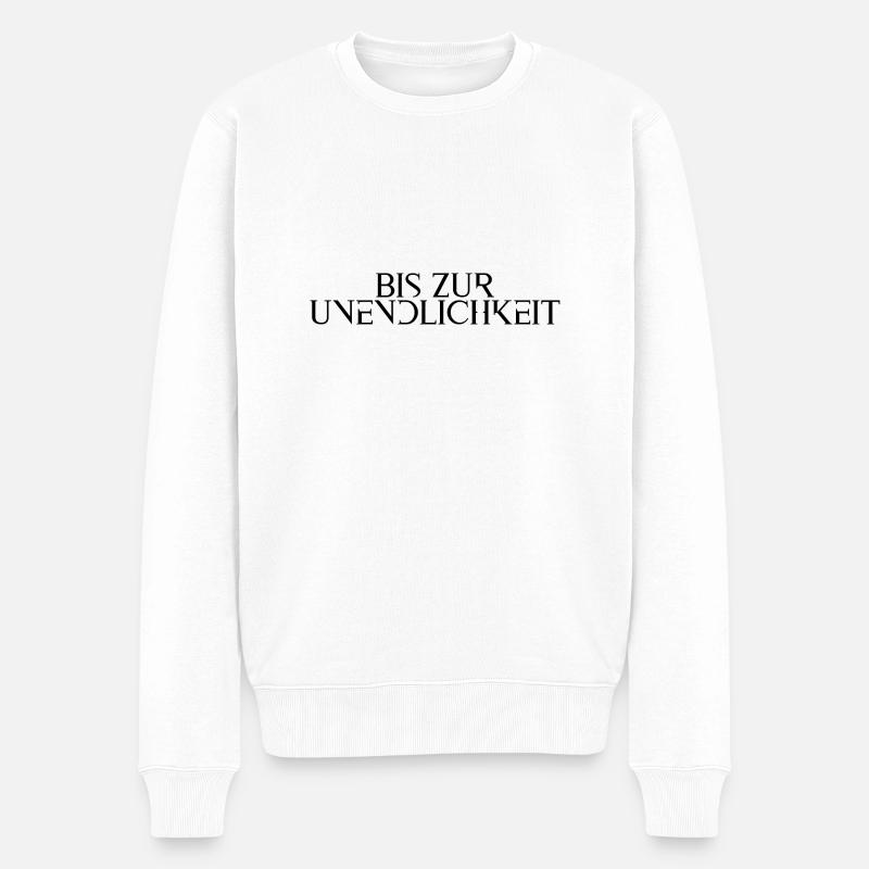 Bis zur Unendlichkeit - Männer Premium Bio Pullover - Weiß