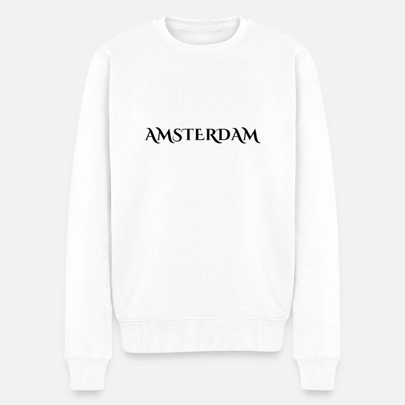 Amsterdam - Männer Premium Bio Pullover - Weiß