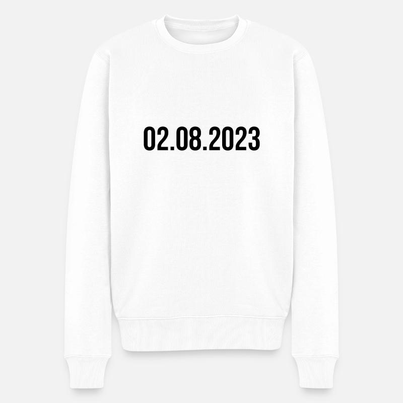 02.08.2023 - Männer Premium Bio Pullover - Weiß