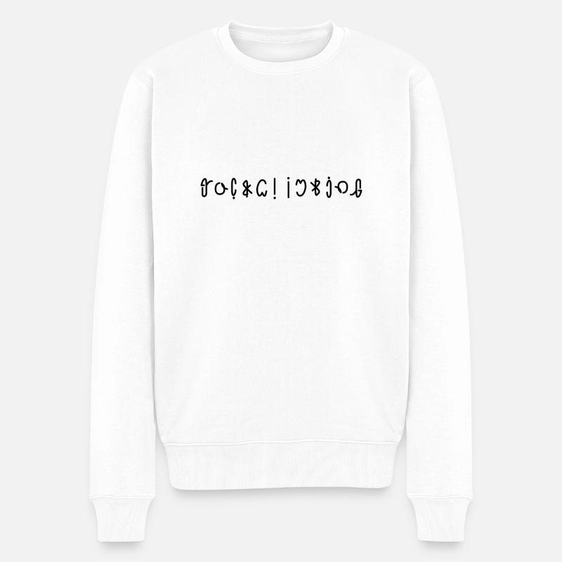 Ambigramme d’escalade funky - Pull Premium bio Homme - blanc