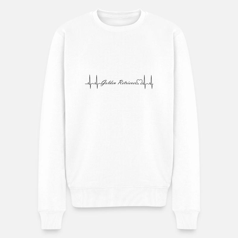 Golden Retriever - Männer Premium Bio Pullover - Weiß