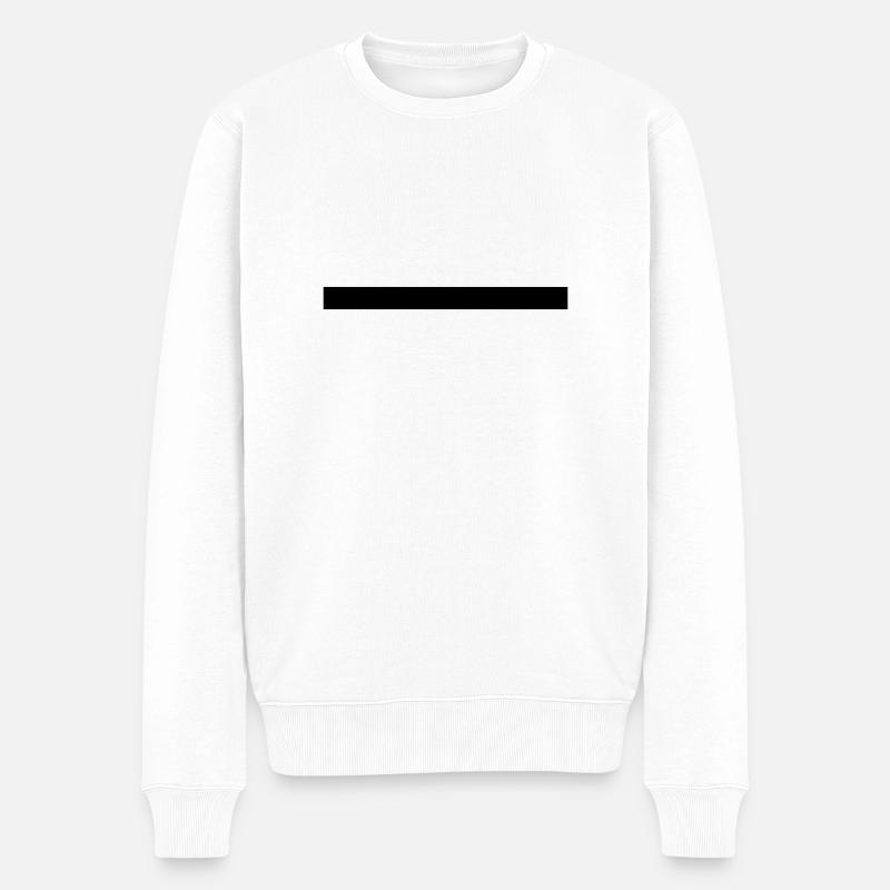 linie - Männer Premium Bio Pullover - Weiß
