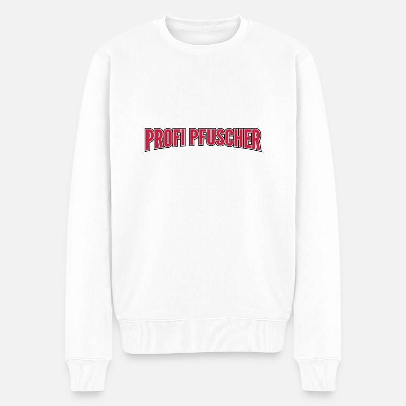 Profi Pfuscher - Männer Premium Bio Pullover - Weiß