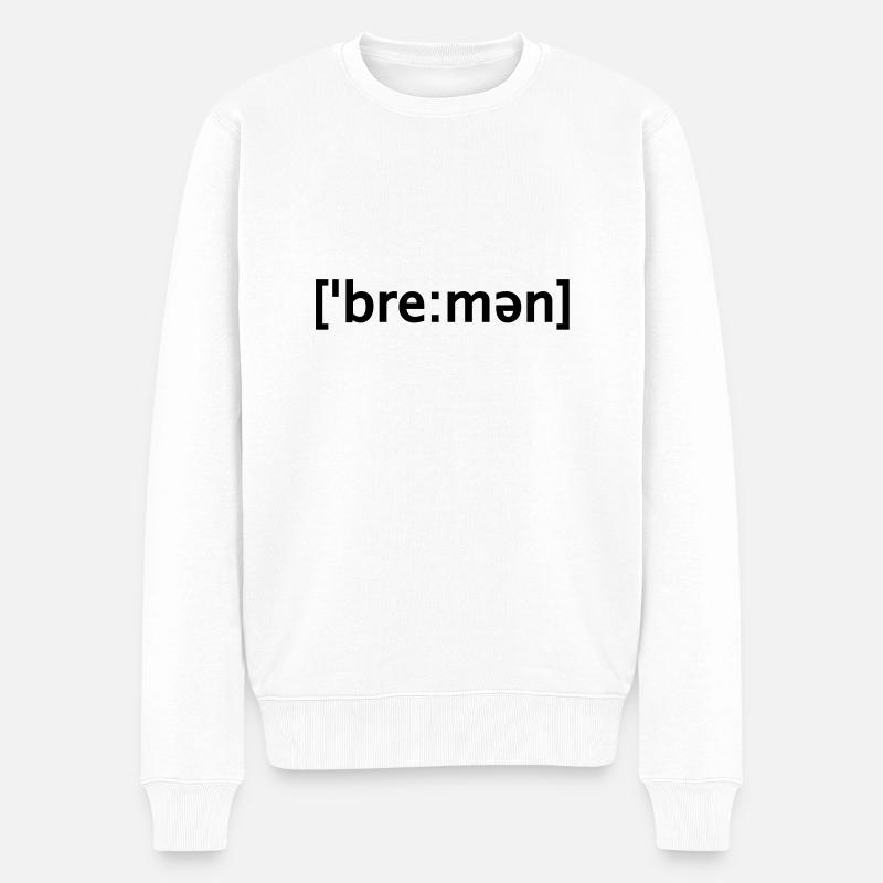 bremen lautschrift - Männer Premium Bio Pullover - Weiß