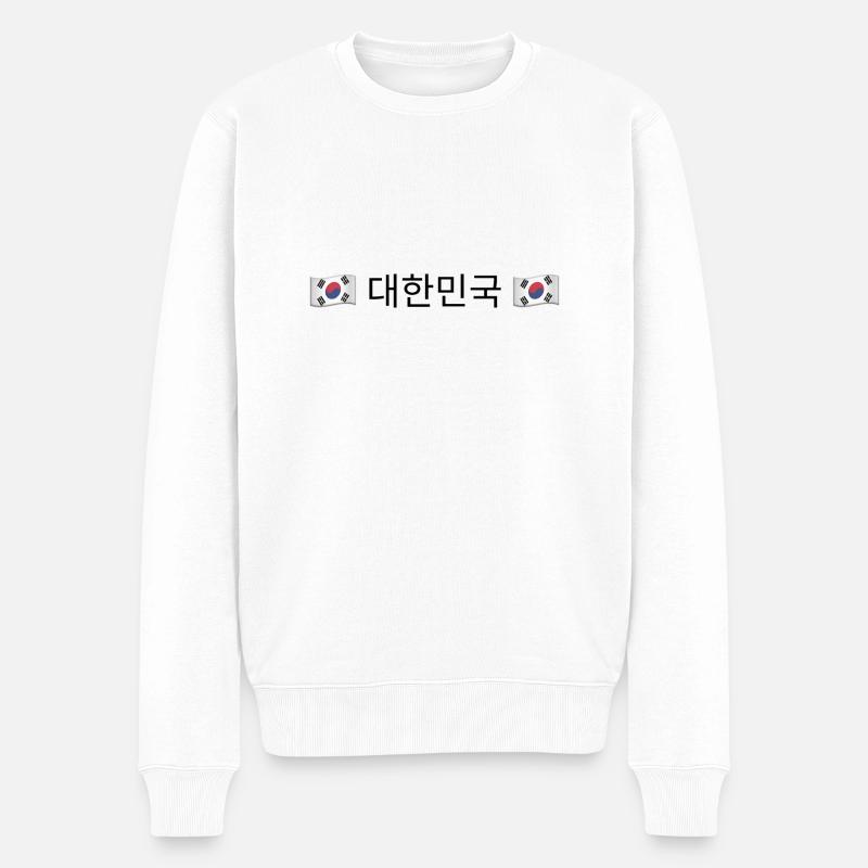 대한민국 - Männer Premium Bio Pullover - Weiß