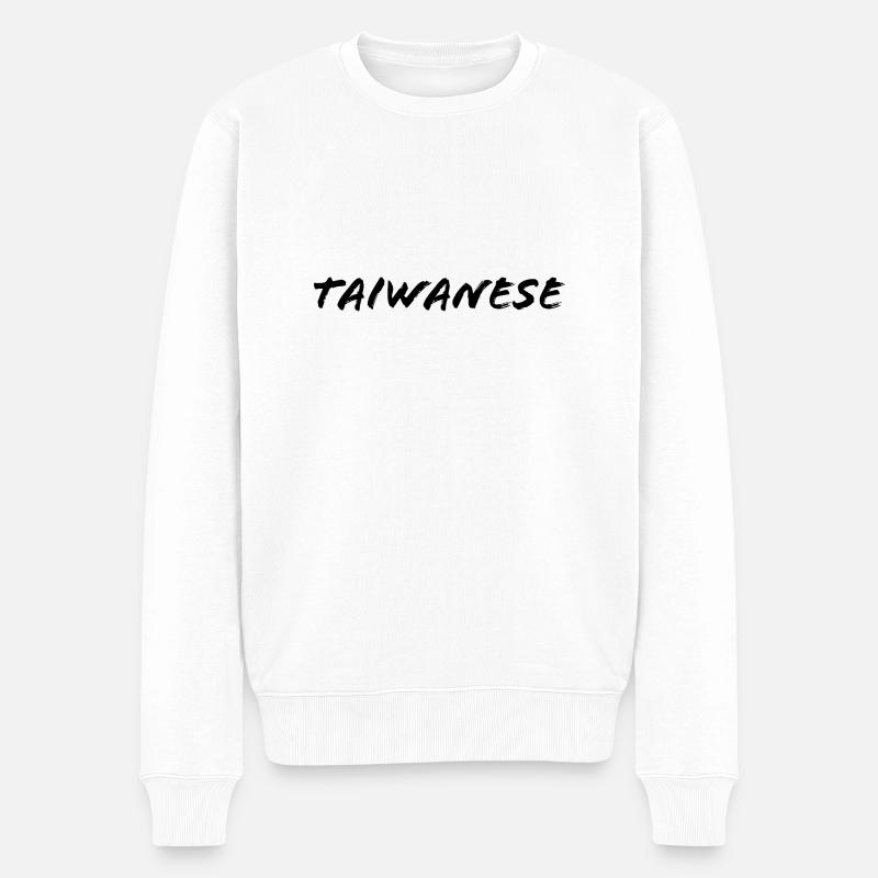 taiwanesisch - Männer Premium Bio Pullover - Weiß