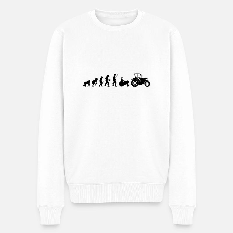 Évolution tracteur - Pull Premium bio Homme - blanc