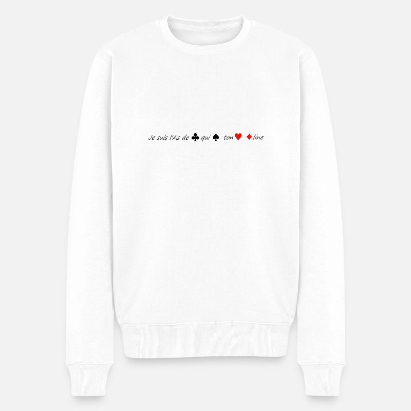 L'as de trèfle... - Pull Premium bio Homme - blanc