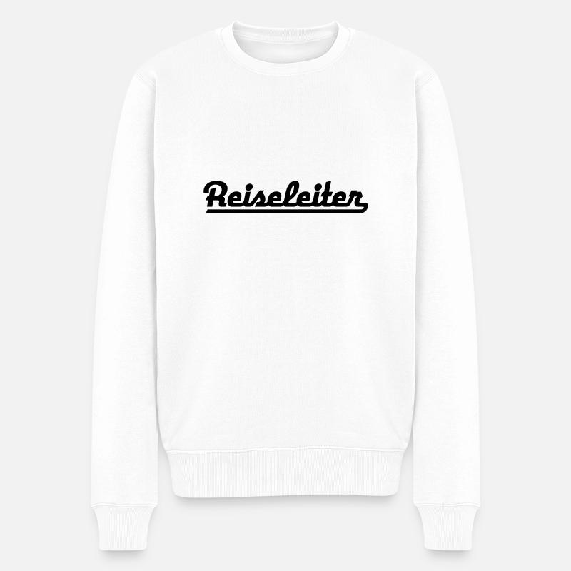 2541614 115206134 Reiseleiter - Männer Premium Bio Pullover - Weiß
