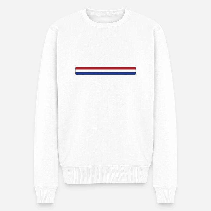 die Niederlande - Männer Premium Bio Pullover - Weiß