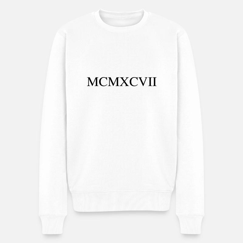 1997 - Männer Premium Bio Pullover - Weiß