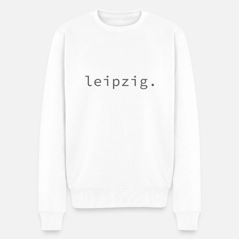 leipzig. - Männer Premium Bio Pullover - Weiß