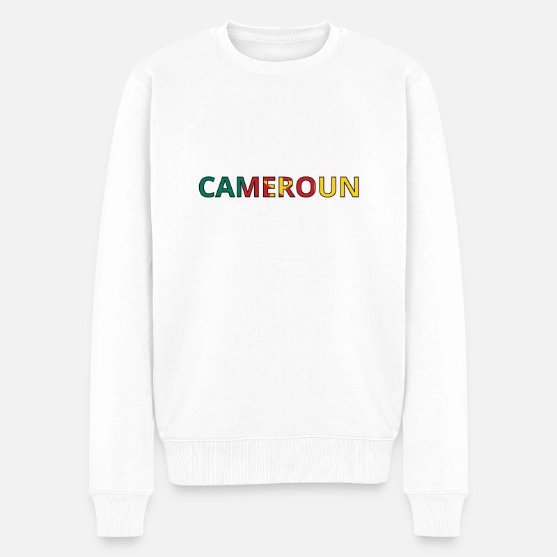 Flagge von Kamerun - Männer Premium Bio Pullover - Weiß