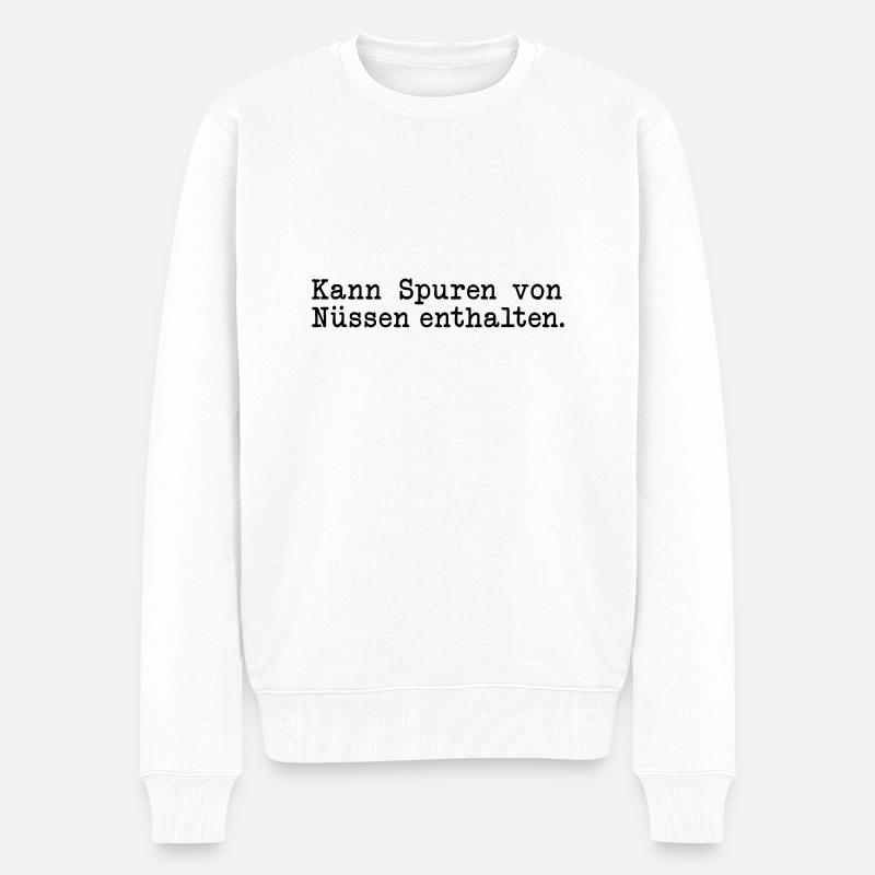 Nüsse - Farbwechsel - Männer Premium Bio Pullover - Weiß