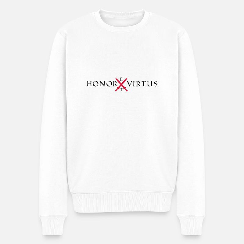 Honor Virtus 2 - Männer Premium Bio Pullover - Weiß