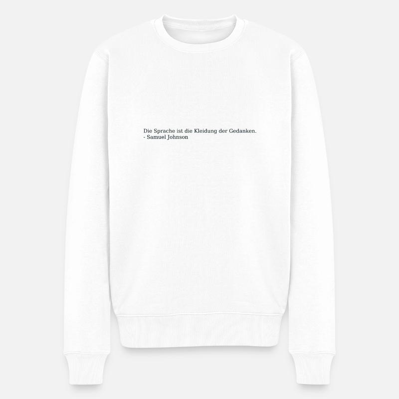 Sprachen Zitat - Männer Premium Bio Pullover - Weiß