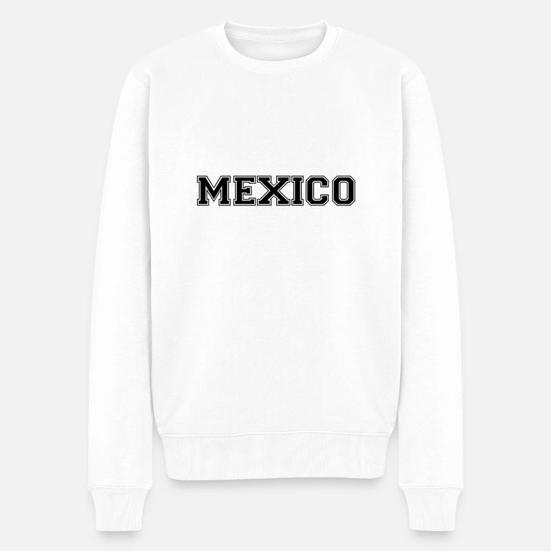 mexico - Männer Premium Bio Pullover - Weiß