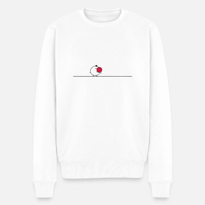 Lustiger Clown- Strichmännchen - Männer Premium Bio Pullover - Weiß