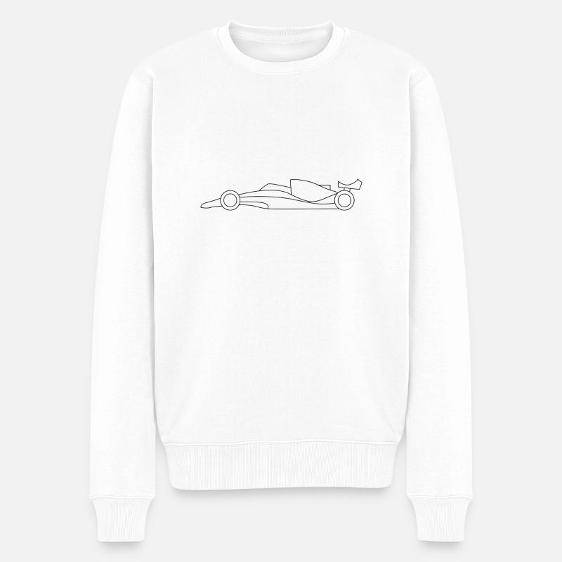 Voiture de course - Design simple - Pull Premium bio Homme - blanc