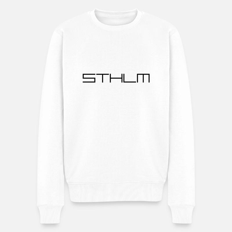 STHLM - Männer Premium Bio Pullover - Weiß