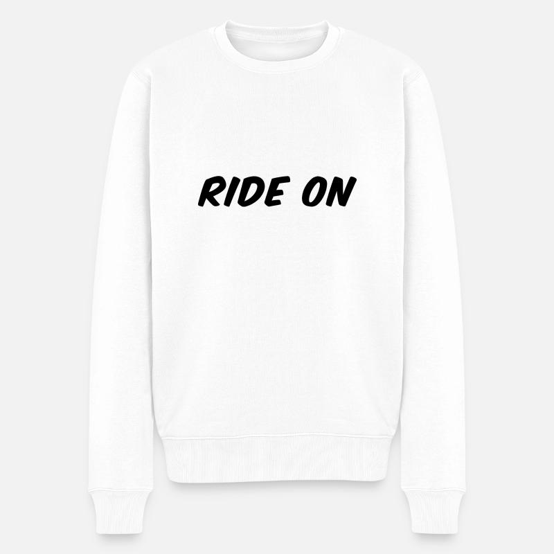 Ride On - Männer Premium Bio Pullover - Weiß