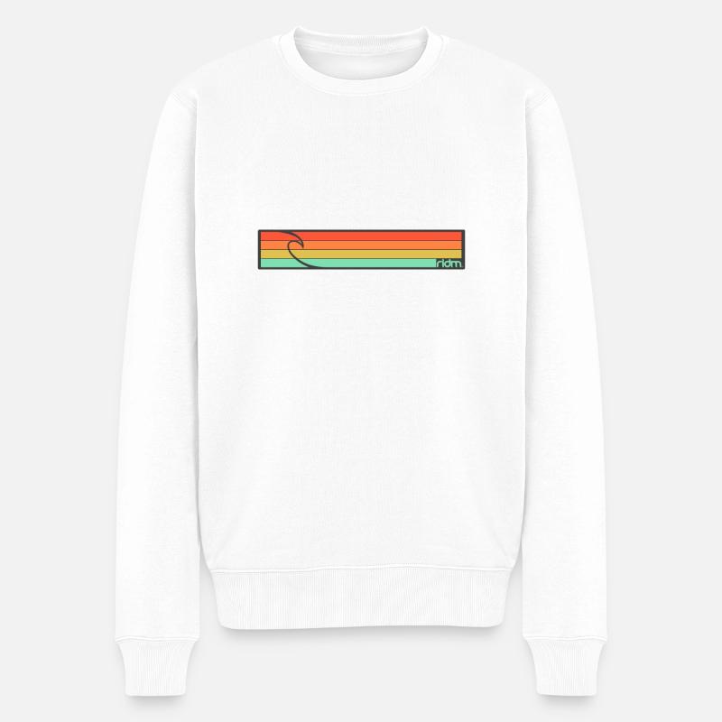 Bandes de surf RIDM - Pull Premium bio Homme - blanc
