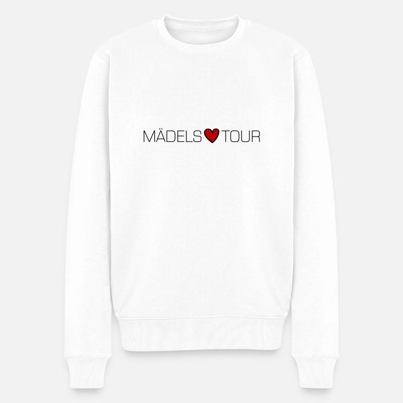 Mädels Tour Herz - Männer Premium Bio Pullover - Weiß