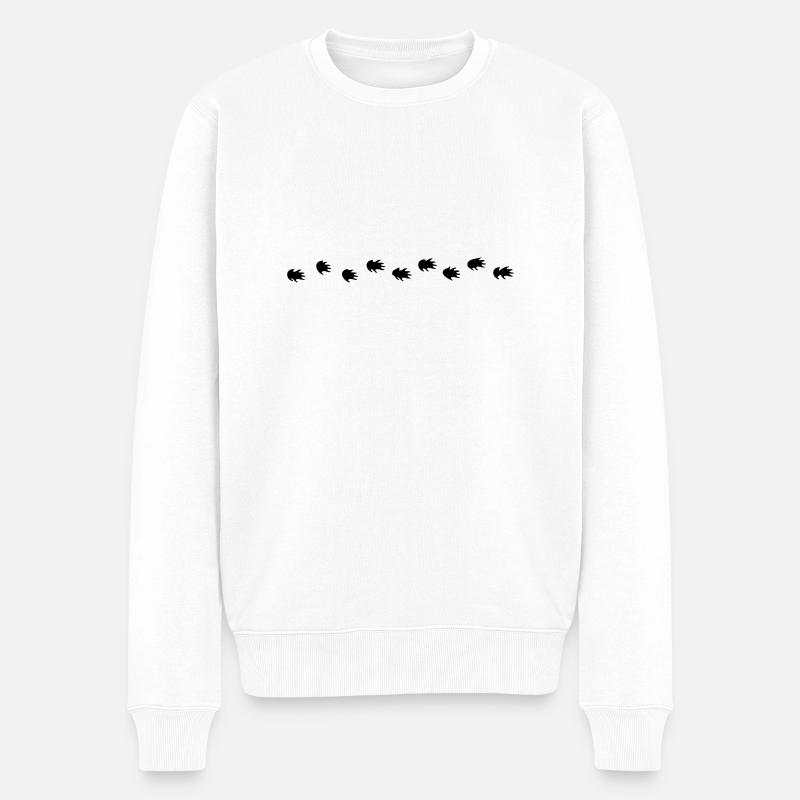 igel tapsen - Männer Premium Bio Pullover - Weiß