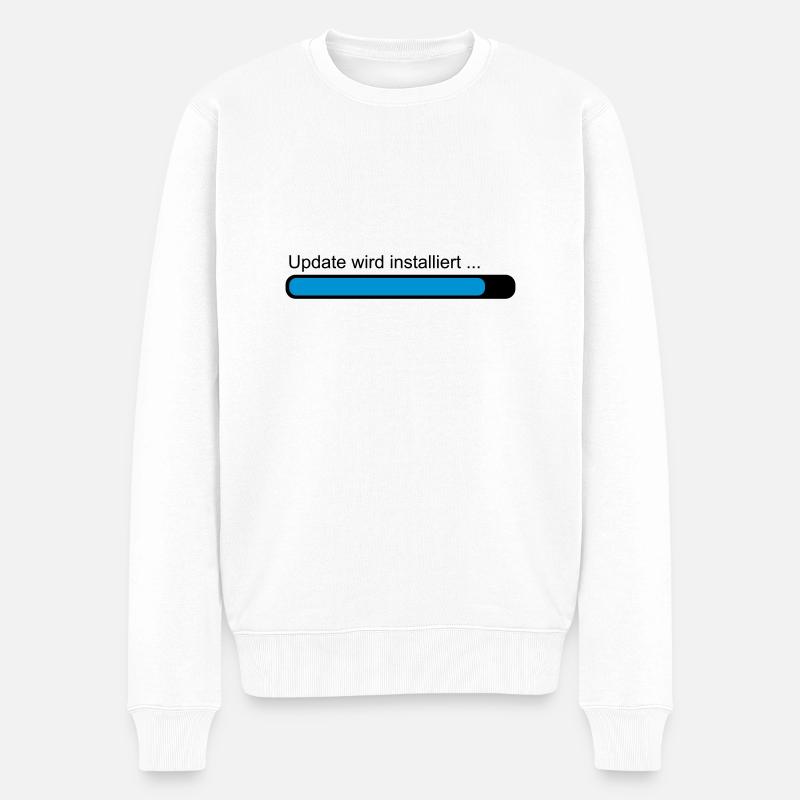 Update wird installiert ... Ladebalken - Männer Premium Bio Pullover - Weiß