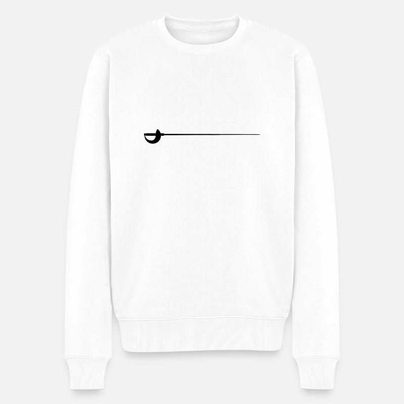 Säbel - Männer Premium Bio Pullover - Weiß