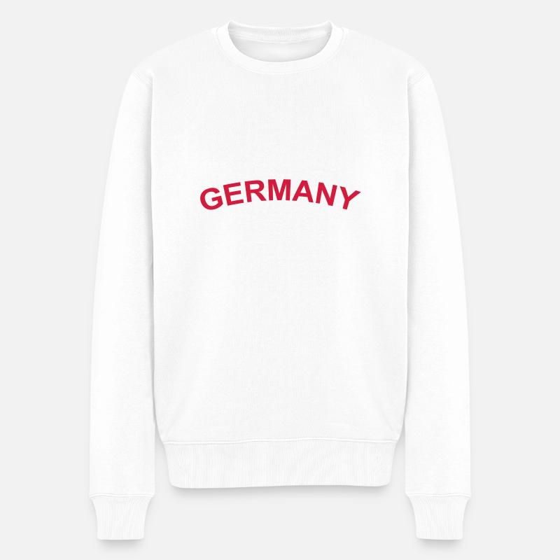 Germany - Männer Premium Bio Pullover - Weiß