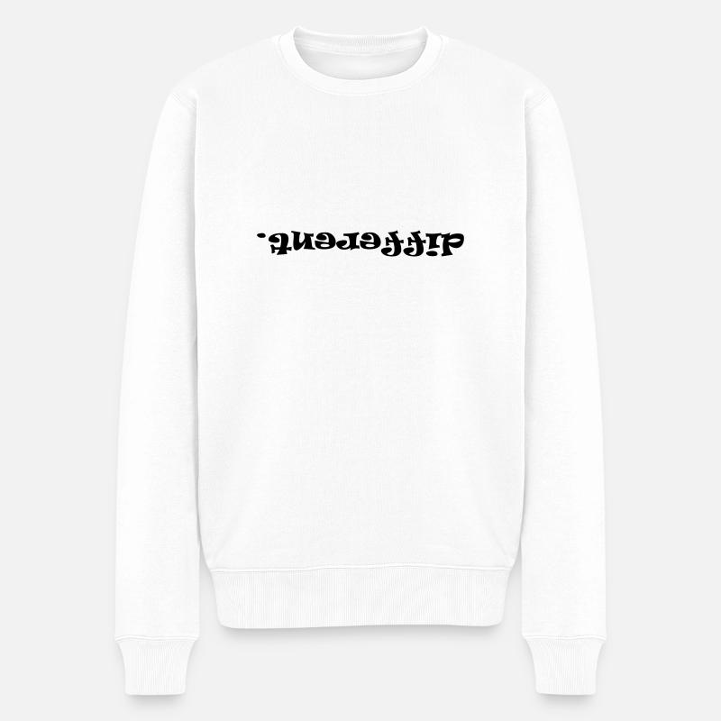 be different - Männer Premium Bio Pullover - Weiß